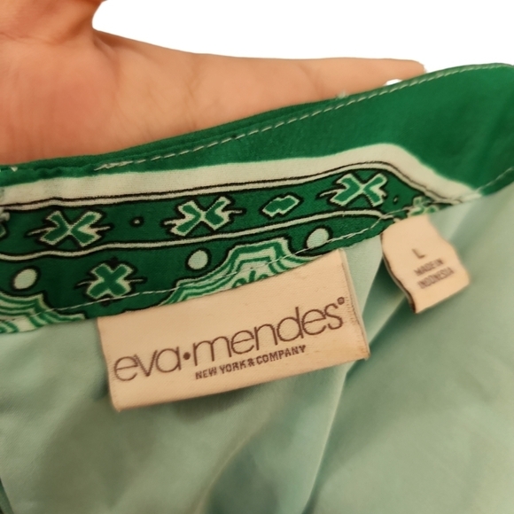 Eva Mendes NY & Co Green Striped Dress - Picture 3 of 8